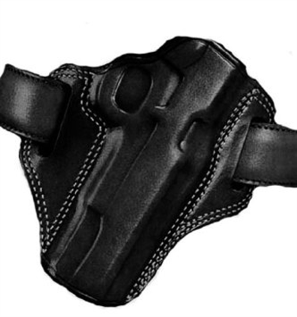 Picture of  Galco Cm300b Combat Master  Owb Black Leather Belt Slide Fits Ruger Lcr Right Hand