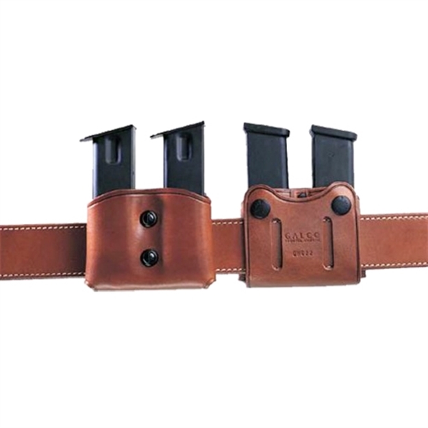 Picture of Galco Dmc28h Double Mag 28H Fits Belt Width 1" - 1.75" Havana Brown Leather