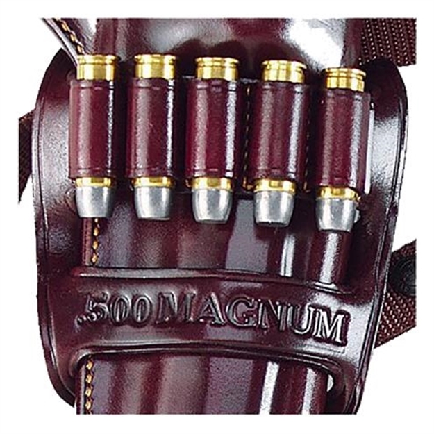 Picture of  Galco Khb62h Kodiak Bandolier Kodiak Holster 500 S&W Magnum 5Rd Havana Brown Leather