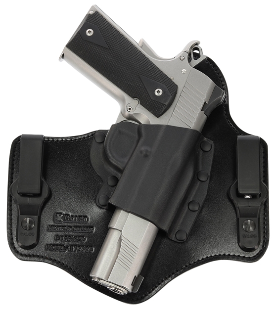 Picture of  Galco Kt212b Kingtuk Deluxe Iwb Black Kydex/Leather Uniclip Fits 1911 Fits 4-5" Barrel Right Hand