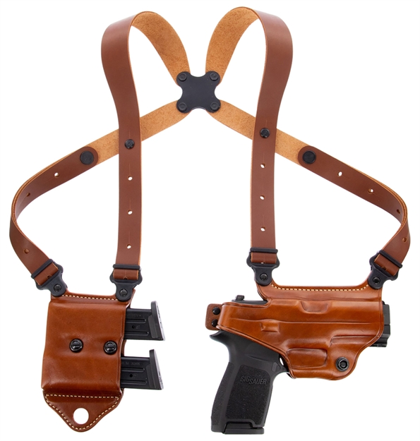 Picture of  Galco Mcii820 Miami Classic II Shoulder System Fits Chest UP TO 56" Tan Leather Harness Fits Sig P320/M17/M18/Taurus G2/G3/G3c Right Hand 601299070059