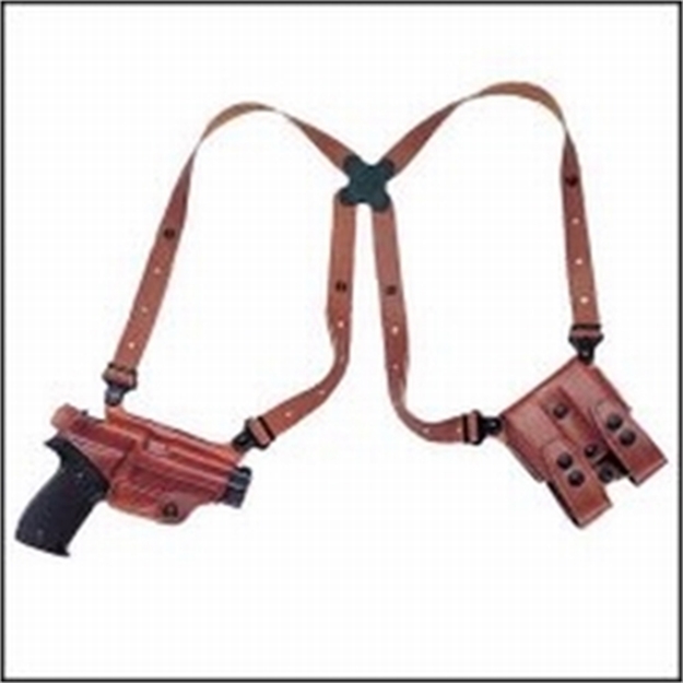 Picture of  Galco Mc224b Miami Classic Shoulder System Size Fits Chest UP TO 56" Black Leather Compatible W/Glock 19 Gen1-5/17 Gen1-5/22 Gen2-5 Right Hand
