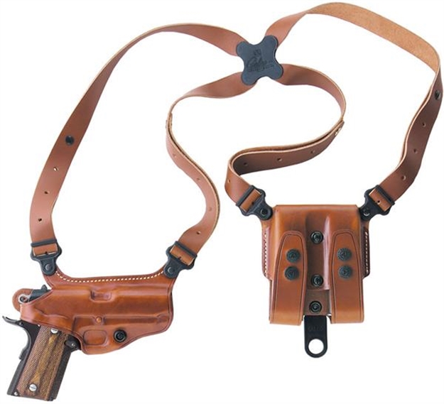 Picture of  Galco Mc472 Miami Classic Shoulder System Size Fits Chest UP TO 56" Tan Leather Fits S&W M&P Fits S&W M&P Compact Fits S&W M&P 2.0 Right Hand