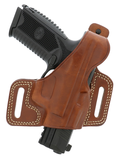 Picture of  Galco Sil212 Silhouette  Owb Tan Leather Belt Slide Fits 1911 Fits 3.50" Barrel Right Hand 601299121294