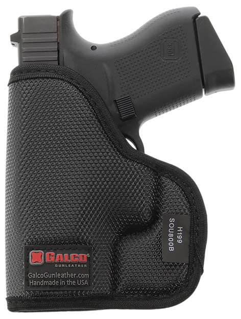 Picture of  Galco Sou652b Stukon-U  Black Gripper Shell Compatible W/ Glock 33/S&W M&P Shield/Taurus G2c Pocket Mount Ambidextrous 601299016927