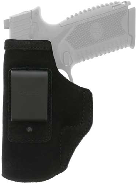 Picture of  Galco Sto227b Stow-N-Go  Iwb Black Leather Belt Clip Fits Glock 19X/19 Gen1-5/23 Gen2-5 Left Hand