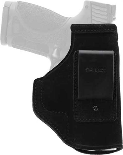 Picture of  Galco Sto600b Stow-N-Go  Iwb Black Leather Compatible W/ Sig P365/P365 Sas/Glock 42 Belt Clip Mount Right Hand