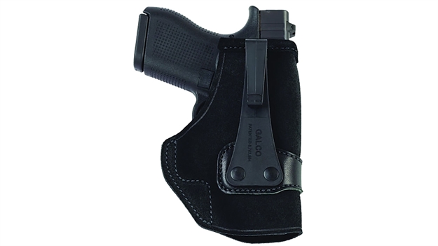 Picture of  Galco Tuc600b Tuck-N-Go 2.0 Iwb Black Leather Compatible W/ Sig P365/P365 Sas/Glock 42 Uniclip/Stealth Clip Mount Ambidextrous