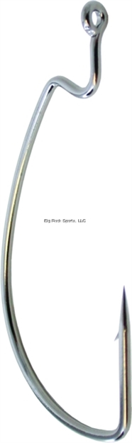 Picture of Gamakatsu Deep Throat Extra Wide Gap Worm Hook, Size 4, 0, Needle Point, Forged, Heavy Wire, Ringed Eye, NS Black, 4 Per Pack