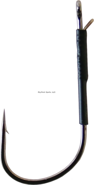 Picture of Gamakatsu Finesse Heavy Cover Worm Hook With Wire Keeper, Size 1/0, Needle Point, Wide Gap, Welded Eye, NS Black, 4 Per Pack