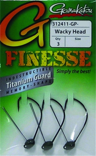 Picture of Gamakatsu G Finesse Jig Head Wacky,, 3/32 Oz, 1/0 Hook, Green Pumpkin, 3/Pack