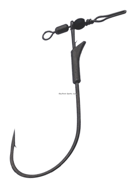 Picture of Gamakatsu G Finesse Swivel Shot Hook With Wire Keeper, Size 1, Needle Point, Light Wire, Ringed Eye, NS Black, 3 Per Pack