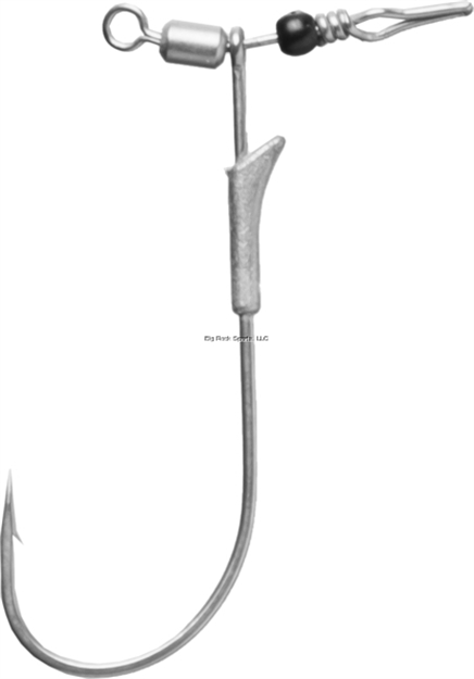 Picture of Gamakatsu G Finesse Swivel Shot Hook With Wire Keeper, Size 2/0, Needle Point, Light Wire, Ringed Eye, NS Black, 3 Per Pack