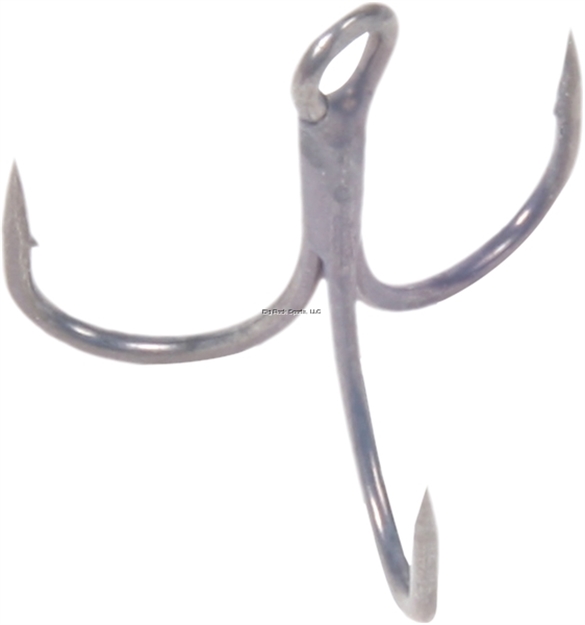 Picture of Gamakatsu G Finesse Treble Hook, Size 4, Barbed/Needle Point, Treble, Black, 6 Per Pack