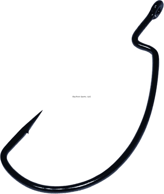 Picture of Gamakatsu Monster Hook, Size 5/0, Needle Point, Extra Wide Gap, Heavy Wire, Ringed Eye, NS Black, 5 Per Pack