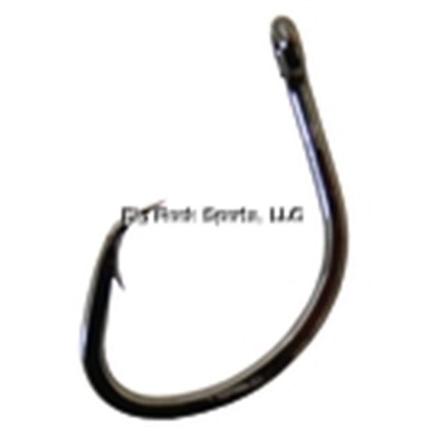 Picture of Gamakatsu Nautilus Circle Hook, Size 2/0, Needle Point, Offset, Ringed Eye, NS Black, 25 Per Pack