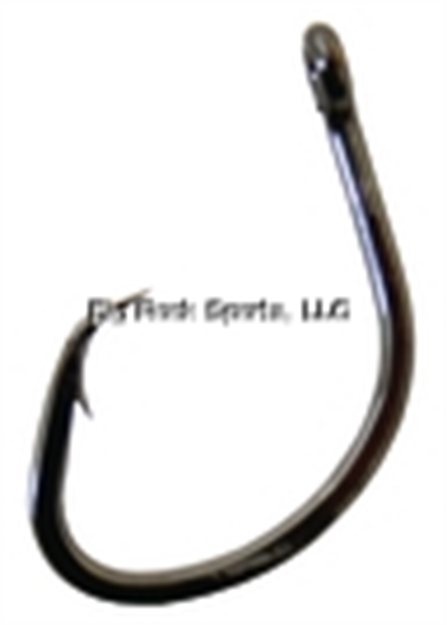 Picture of Gamakatsu Nautilus Circle Hook, Size 5/0, Needle Point, Offset, Ringed Eye, NS Black, 25 Per Pack
