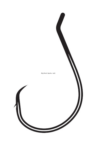 Picture of Gamakatsu Octopus Circle Outbarb Hook 1X Strong - 12/0, Upturned Eye, NS Black, Qty 3