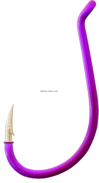 Picture of Gamakatsu Octopus Hook, Size 4, Barbed, Needle Point, Ringed Eye, Fluorescent Purple, 7 Per Pack