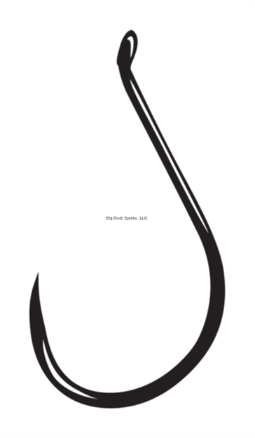 Picture of Gamakatsu Octopus Hook, Size 5/0, Needle Point, Offset, Ringed Eye, NS Black, 25 Per Pack