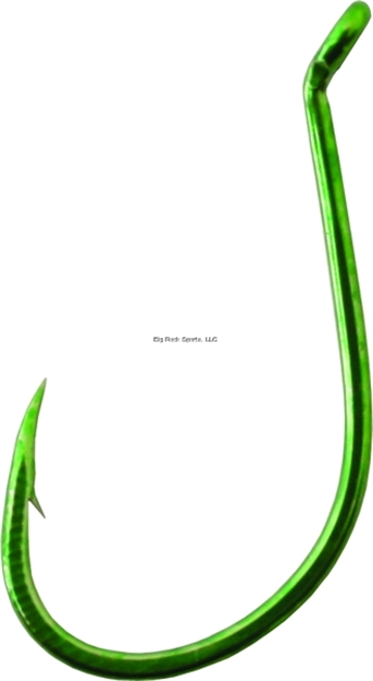 Picture of Gamakatsu Octopus Hook, Size 8, Barbed, Needle Point, Ringed Eye, Green, 10 Per Pack