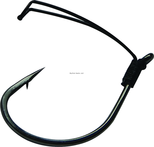 Picture of Gamakatsu Split Shot/Drop Shot Hook, Size 1/0, Needle Point, Wide Gap, Ringed Eye, NS Black, 5 Per Pack