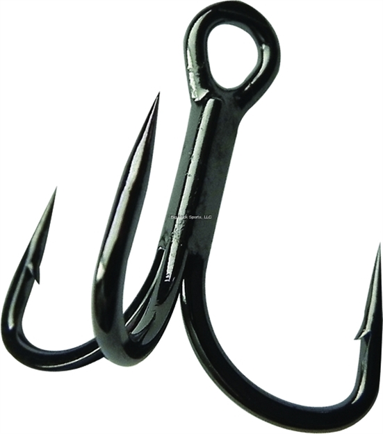 Picture of Gamakatsu Treble Hook, Size 1, Needle Point, Short Shank, Extra Wide Gap, Magic Eye, NS Black, 6 Per Pack