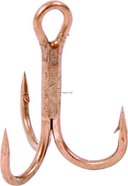 Picture of Gamakatsu Treble Hook, Size 6, Barbed, Needle Point, Round Bend, Bronze, 25 Per Pack