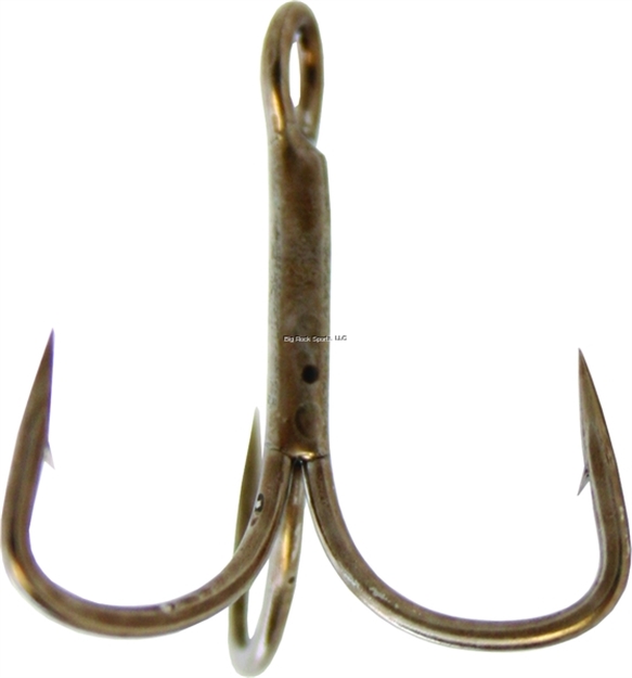 Picture of Gamakatsu Treble Hook, Size 6, Needle Point, Extra Wide Gap, Bronze, 12 Per Pack