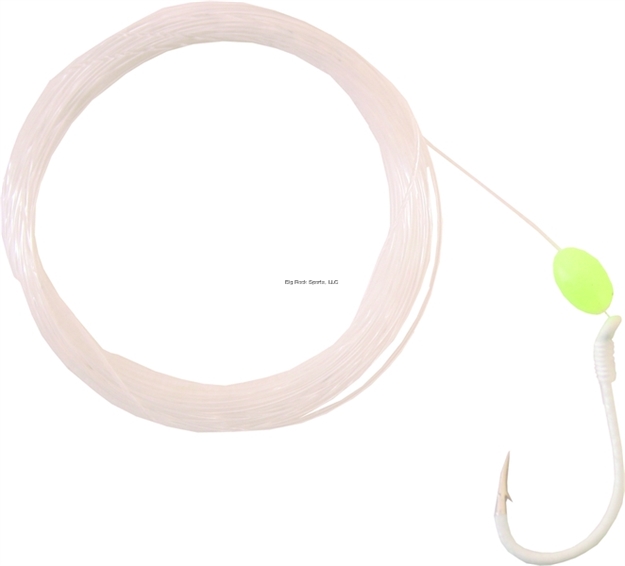 Picture of Gamakatsu Walleye Snelled Hook With Glowbead, Size 4, Needle Point, Octopus, Glow, 5 Per Pack