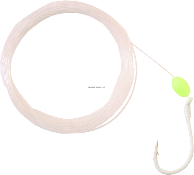 Picture of Gamakatsu Walleye Snelled Hook With Glowbead, Size 6, Needle Point, Octopus, Glow, 5 Per Pack