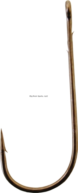 Picture of Gamakatsu Worm Hook, Size 4/0, Needle Point, Straight Shank, Round Bend, Ringed Eye, Bronze, 5 Per Pack