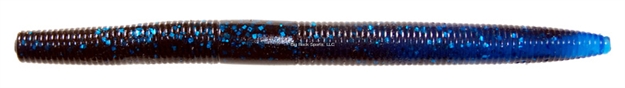 Picture of Gambler Fat Ace Stickbait, 6", Black Blue Glitter Blue Tip