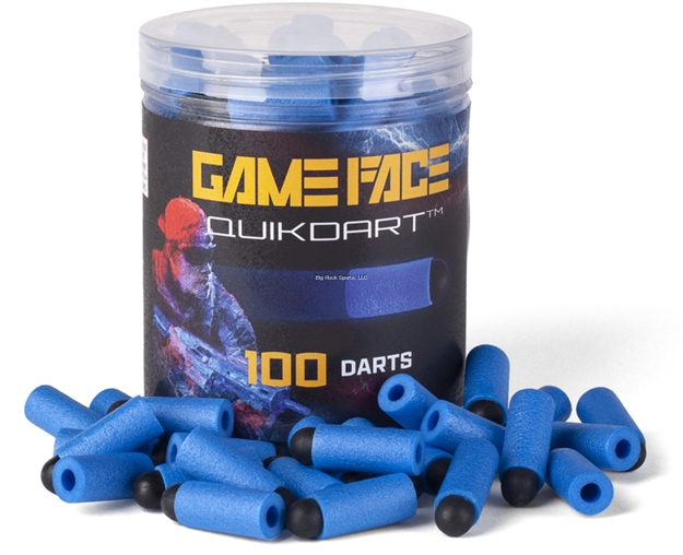 Picture of Game Face 100 Count, Soft Tip Dart Blue