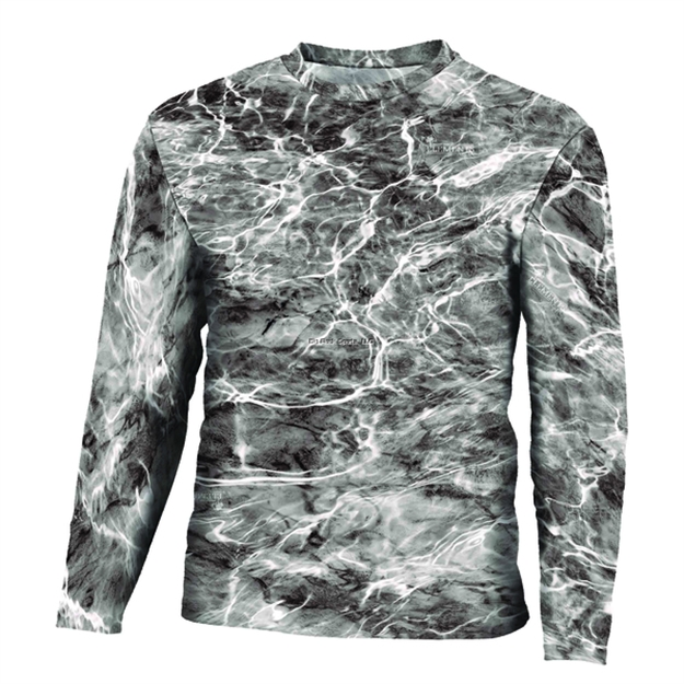 Picture of Gamehide Ripple LS Birdseye Fishing Tee 92% UV Protection, EM Mossy Oak Elements Camo Sz, 2Xl