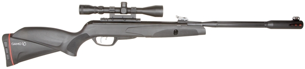 Picture of  Gamo 6110063254 Whisper Fusion Mach1 Gas Piston 177 Black Black Receiver Black Molded All Weather Stock Scope 3-9X40mm