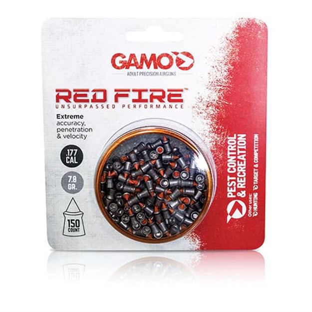 Picture of Gamo Red Fire Airgun Pellets, .177 Cal, 7.8 Gr, Polymer Tip, Tin OF 150 EA 632270154 793676027951