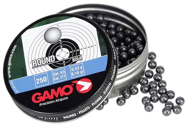 Picture of Gamo 177 Lead Roundball Bb's 8.2 Grains 250Pk Tin 632032454