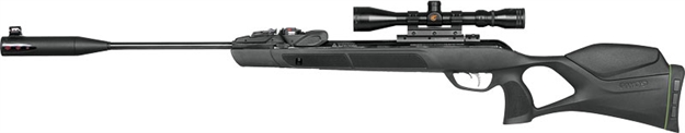 Picture of  Gamo 611003865554 Swarm Magnum 10X Gen 3 Gas Piston 22 10Rd Shot Black Black Steel Barrel Black Receiver Black All Weather Lightweight Thumbhole Stock Scope 3-9X40mm 793676095653