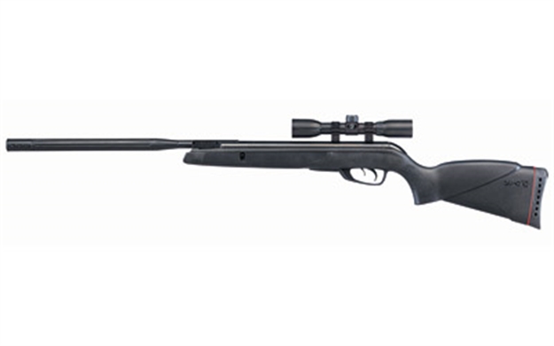 Picture of  Gamo 6110067854 Wildcat Whisper Air Rifle Gas Piston 177 1Rd Shot Black Black Receiver Black Molded All Weather Stock Scope 4X32mm