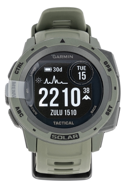 Picture of Garmin 0100229314 Instinct Solar Tactical Watch Moss Solar Iphone/Android Bluetooth/Ant+