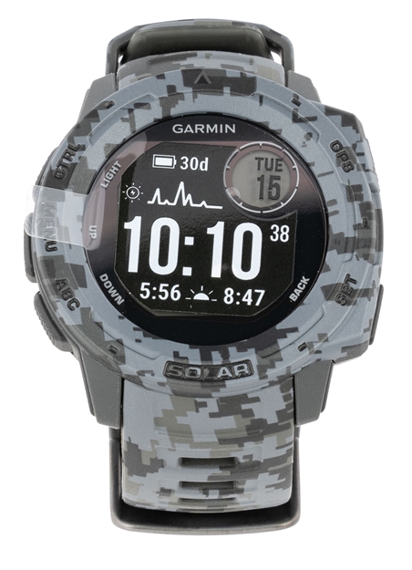 Picture of Garmin 0100229315 Instinct Solar Watch Graphite Camo Solar Iphone/Android Bluetooth/Ant+