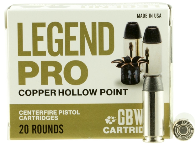 Picture of Gbw Cartridge Lp10mma Legend 10Mm 155 GR Copper Hollow Point 20 Bx/ 25 CS