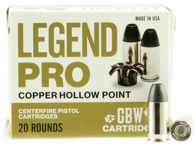 Picture of Gbw Cartridge Lp380a Legend 380 Acp 80 GR Copper Hollow Point 20 Bx/ 25 CS