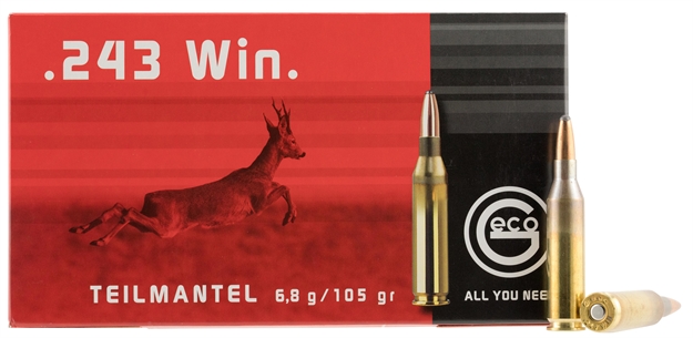 Picture of Geco 240140020 SP Geco 
243 Winchester 105 GR Soft Point 20 Bx/ 10 CS