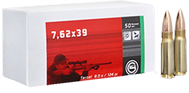 Picture of Geco 265840020 7.62X39mm 124Gr Fmjzinc Plated Steel Case 20 Box/50 Case