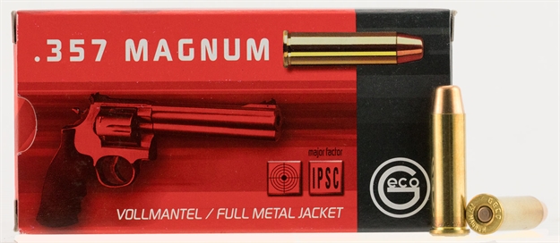 Picture of 272040050 Fmj Geco 
357 Magnum 158 GR Full Metal Jacket 50 Bx/ 20 CS