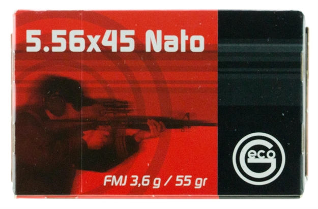 Picture of 278140050 Geco Geco 5.56 X 45 MM Nato 55 GR Full Metal Jacket 50 Bx/20 CS