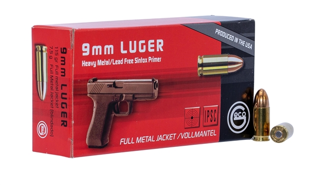 Picture of Geco 292240050 Geco Lead Free 9Mm Luger 115 GR Full Metal Jacket 50 Bx/20 CS