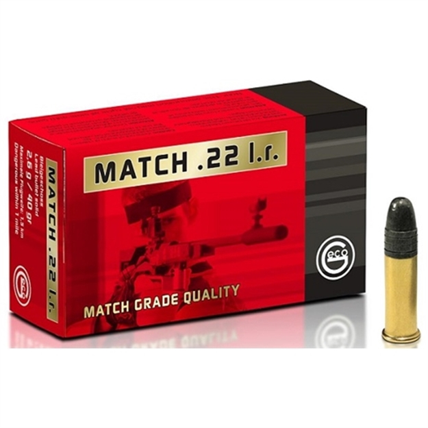 Picture of Geco Norma  Match 22 Long Rifle Ammo 40 Grain Lead Round Nose